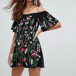 Floral Off the Shoulder Dress